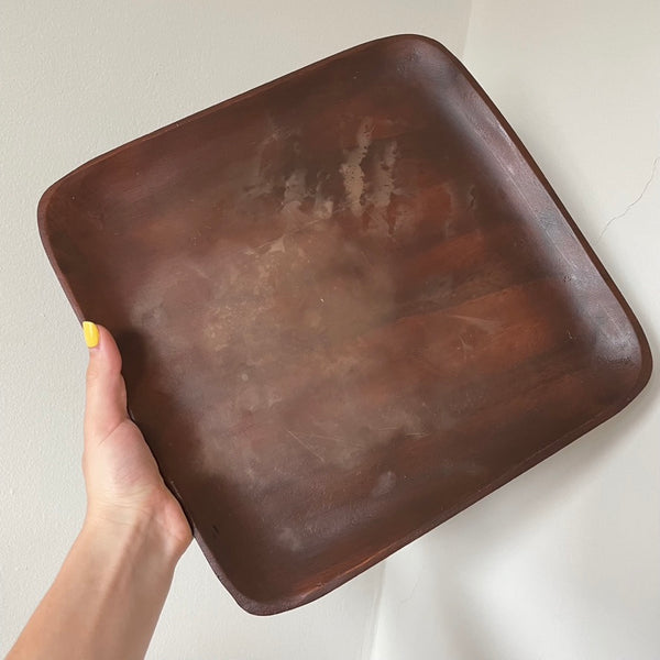 Teak Dinnerware Plate and Bowl Set | Set of Four