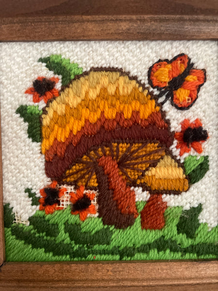 Cross-Stitch Mushroom Art