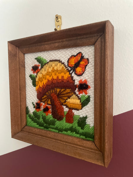 Cross-Stitch Mushroom Art