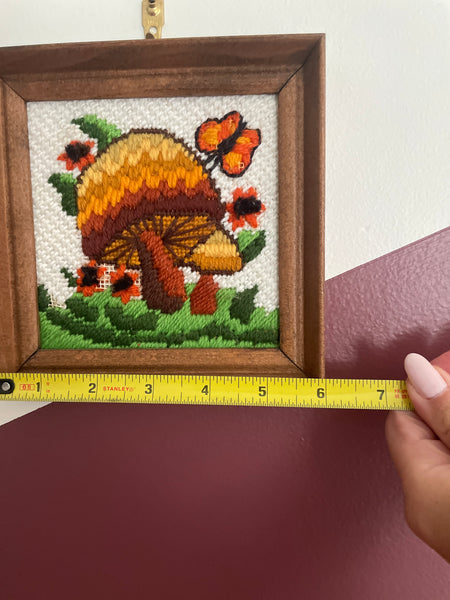 Cross-Stitch Mushroom Art