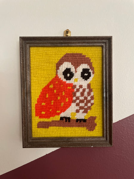 Cross-Stitch Owl Art