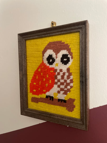 Cross-Stitch Owl Art