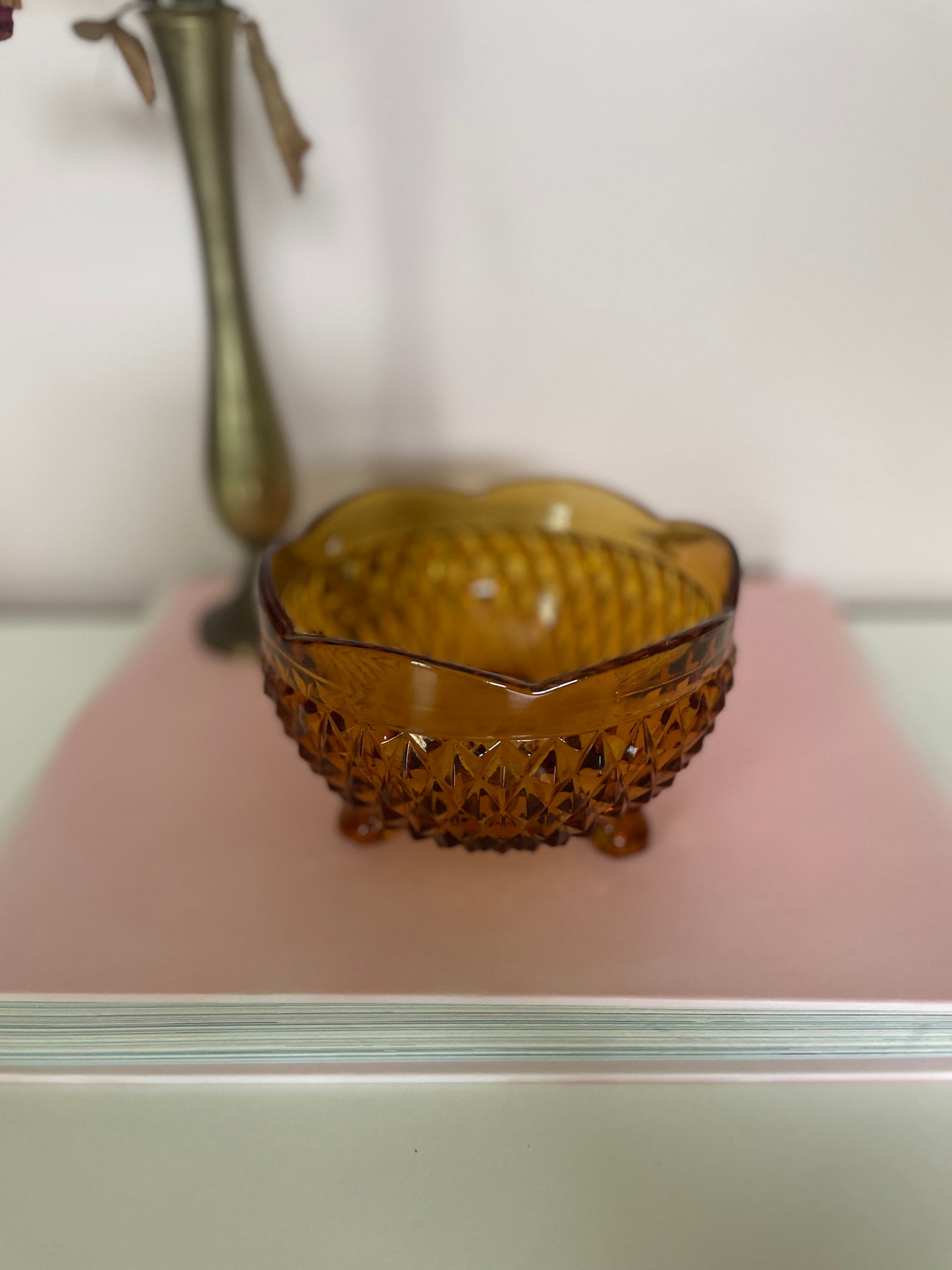 Amber Glass Bowl