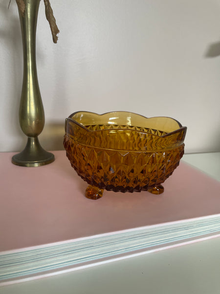 Amber Glass Bowl