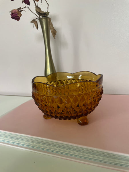 Amber Glass Bowl