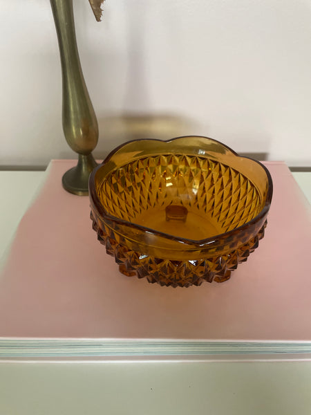 Amber Glass Bowl