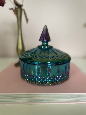 Blue Glass Candy Dish