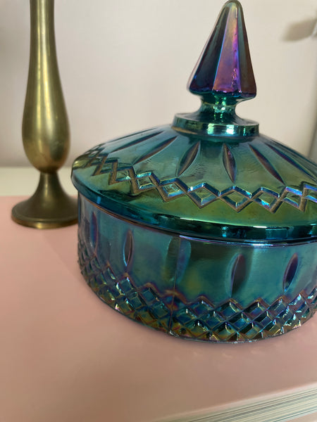 Blue Glass Candy Dish