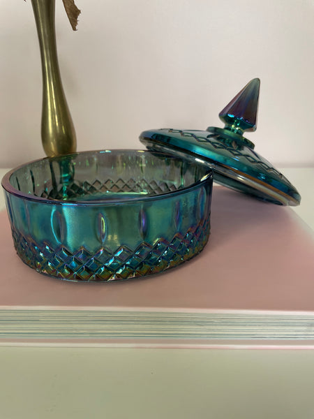 Blue Glass Candy Dish