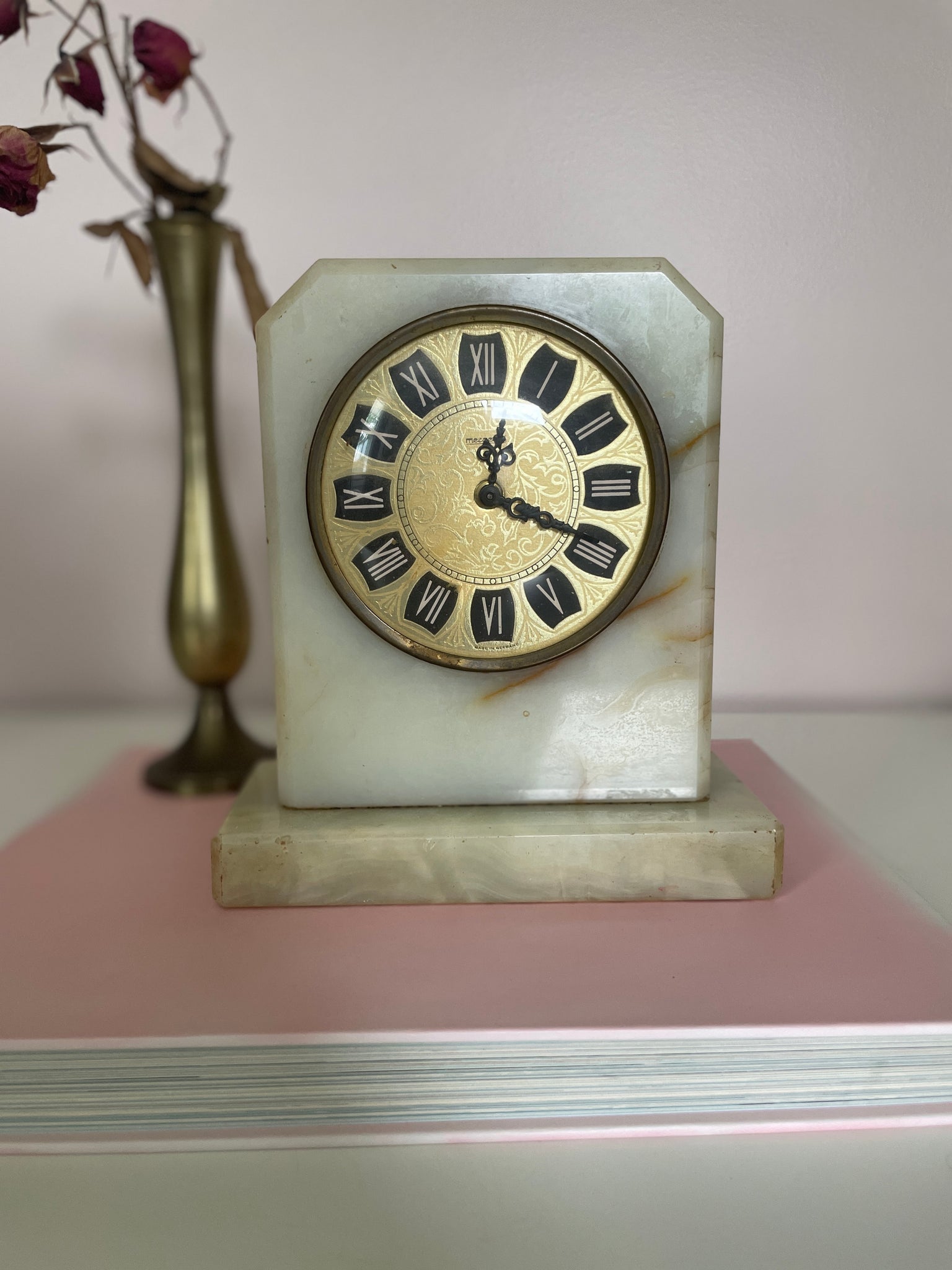 Marble Stone Mantle Clock