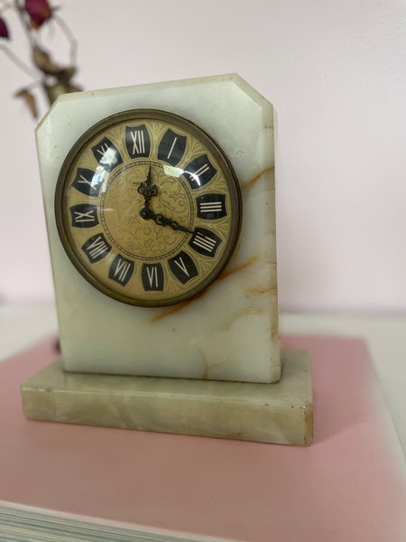 Marble Stone Mantle Clock