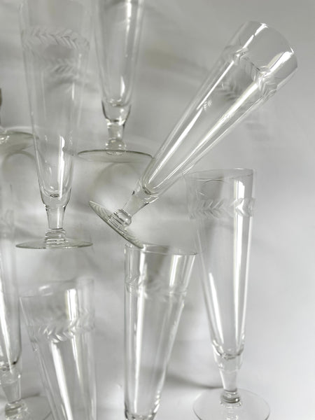 Etched Sling Glasses | Set of 8