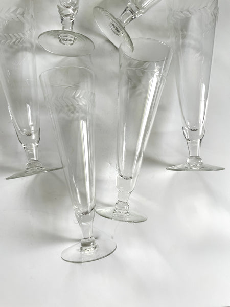 Etched Sling Glasses | Set of 8