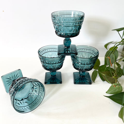 Blue Goblet Glasses | Set of 4