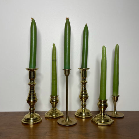 Green Candlestick Set