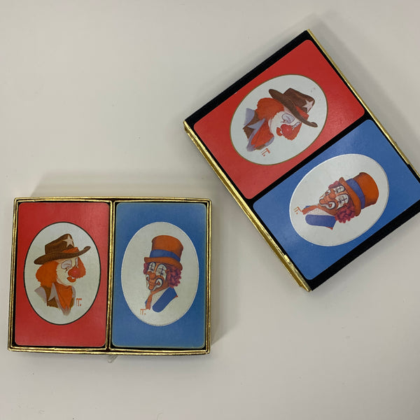 Vintage Clown Playing Cards