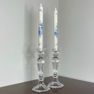 Glass Candle Holders | Pair