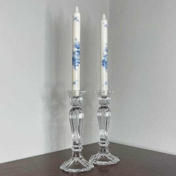 Glass Candle Holders | Pair