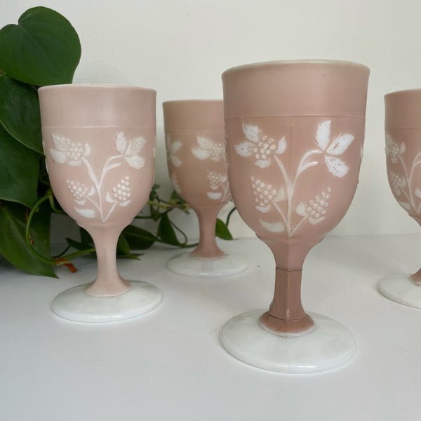 Pink Goblet Glasses