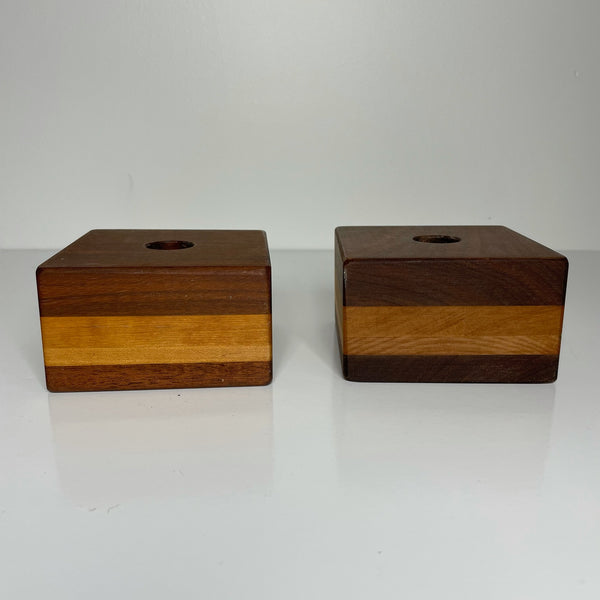 Wooden Candleholder Set