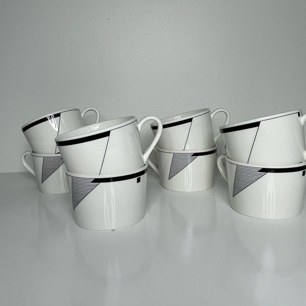 Black and White Teacup Set