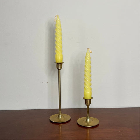 Yellow Swirl Candlestick | 6”