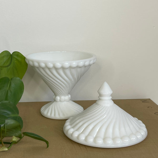 Candy Dish | Milk Glass