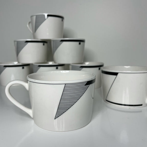 Black and White Teacup Set