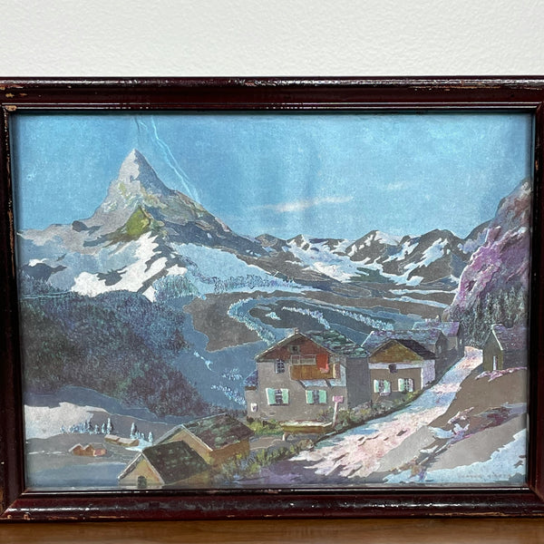 Winter Scene on Silk