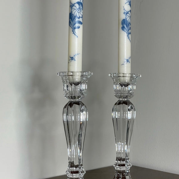 Glass Candle Holders | Pair