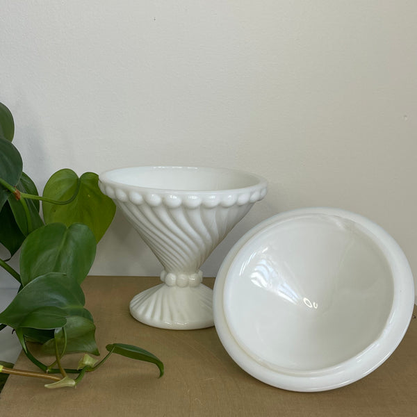 Candy Dish | Milk Glass