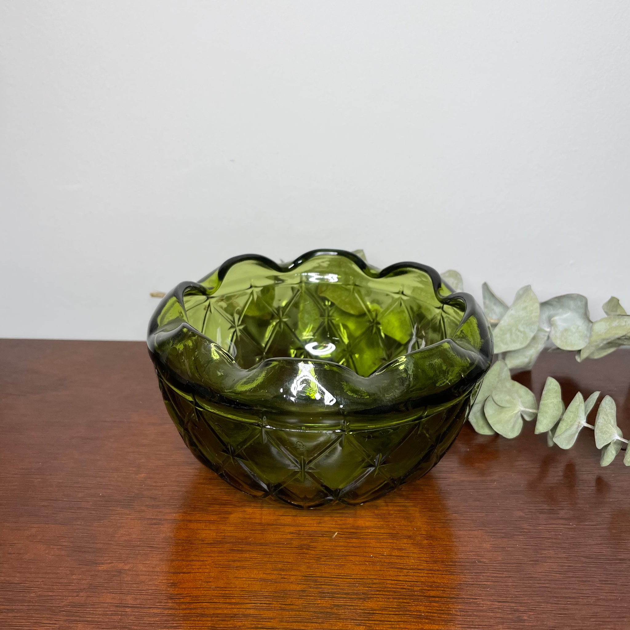 Green Glass Bowl