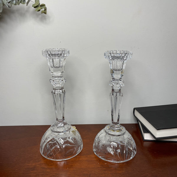 Crystal Candleholders - a pair