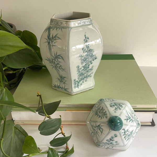 Ginger Jar | White & Green