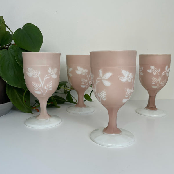 Pink Goblet Glasses