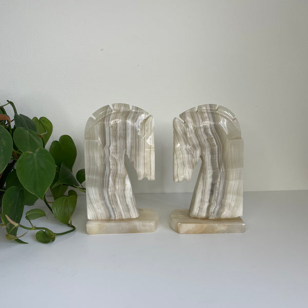 Equestrian Stone Bookends