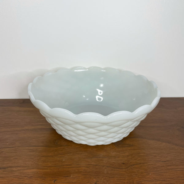 Milk Glass Fruit Bowl