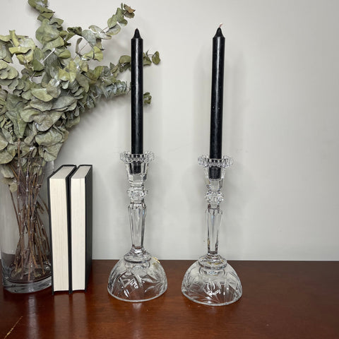 Crystal Candleholders - a pair