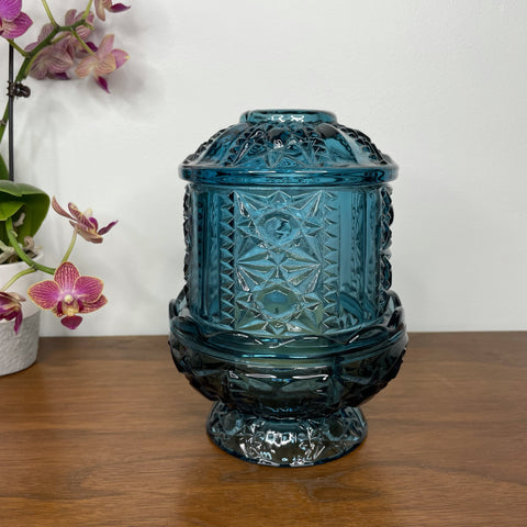 Blue Votive Holder | Depression Glass