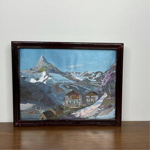 Winter Scene on Silk