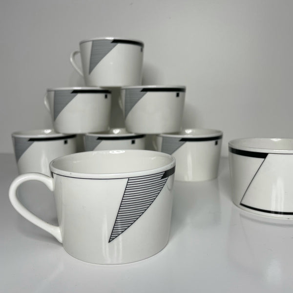 Black and White Teacup Set