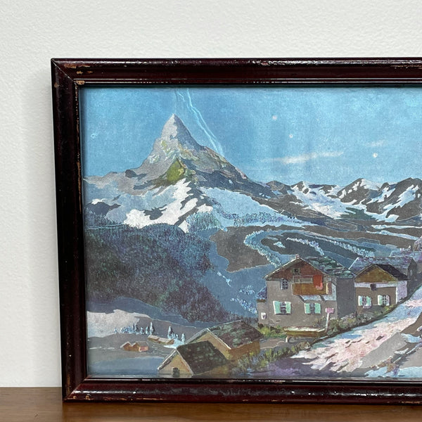 Winter Scene on Silk