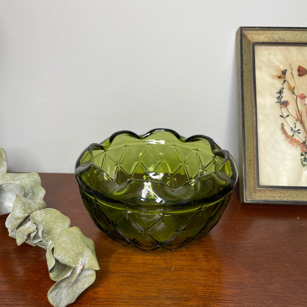 Green Glass Bowl