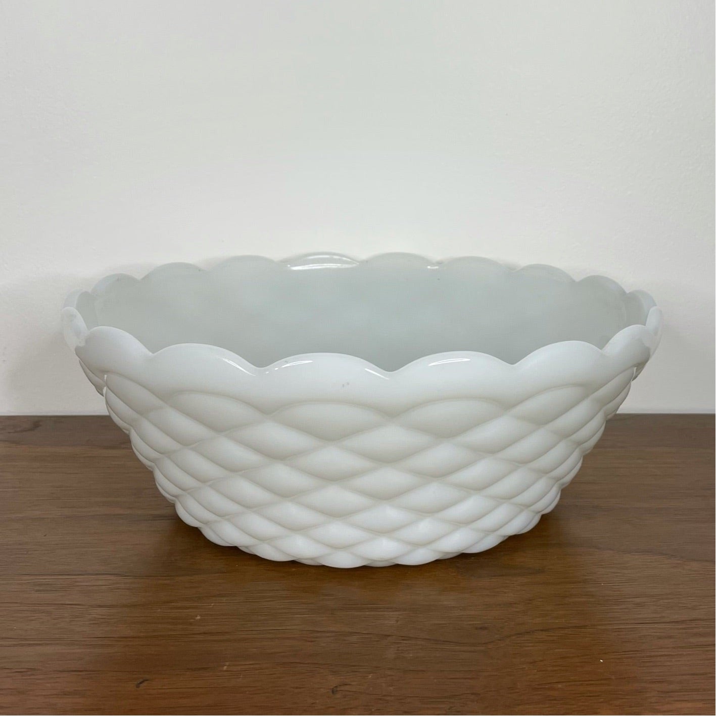 Milk Glass Fruit Bowl