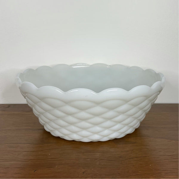 Milk Glass Fruit Bowl