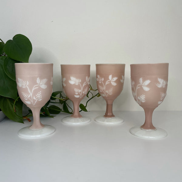 Pink Goblet Glasses