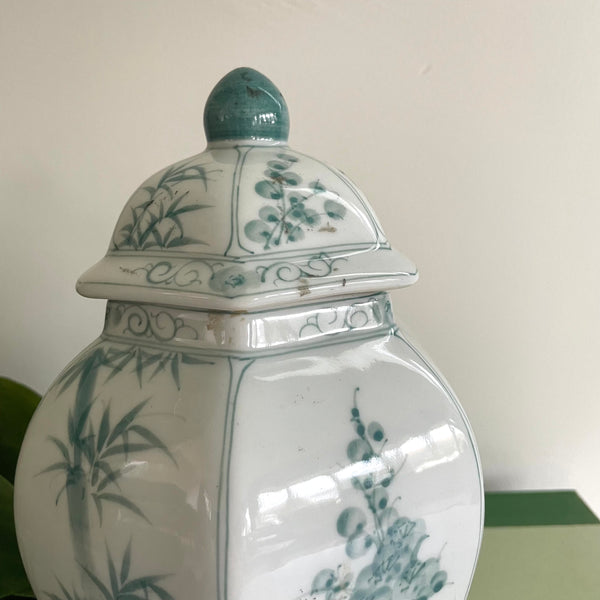 Ginger Jar | White & Green