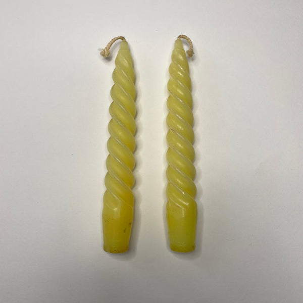 Yellow Swirl Candlestick | 6”