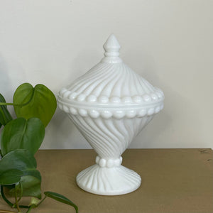 Candy Dish | Milk Glass