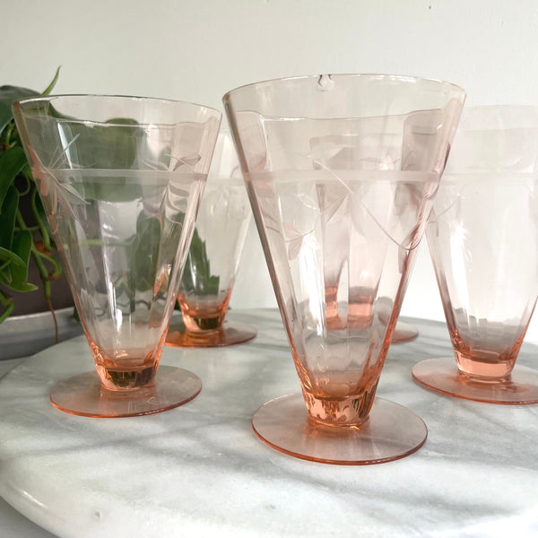 Pink Parfait Glasses | Set of 5